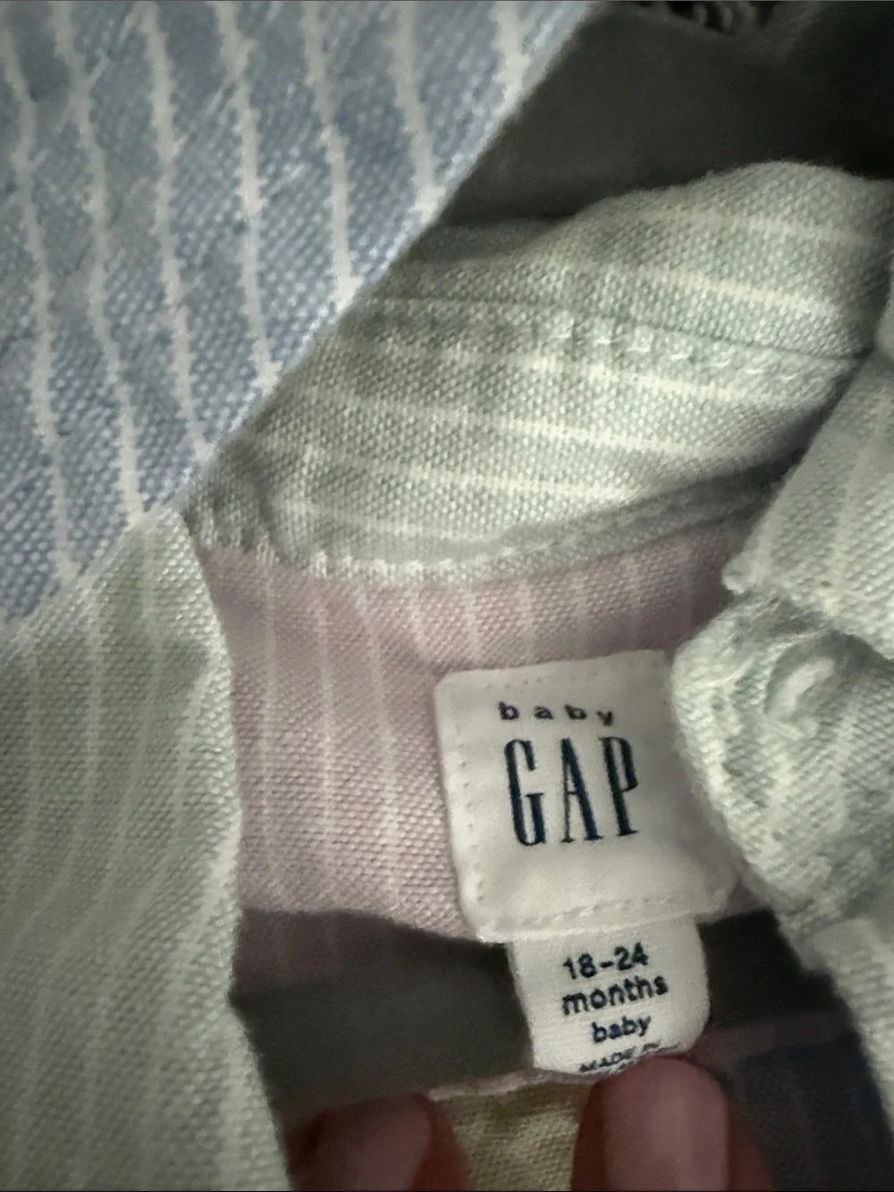 GAP Pastel Colorblock Baby Romper with Matching Sun Hat - Multicolor